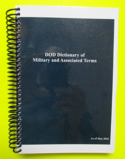 DOD Dictionary of Military Terms - 2022 - Mini size - Click Image to Close